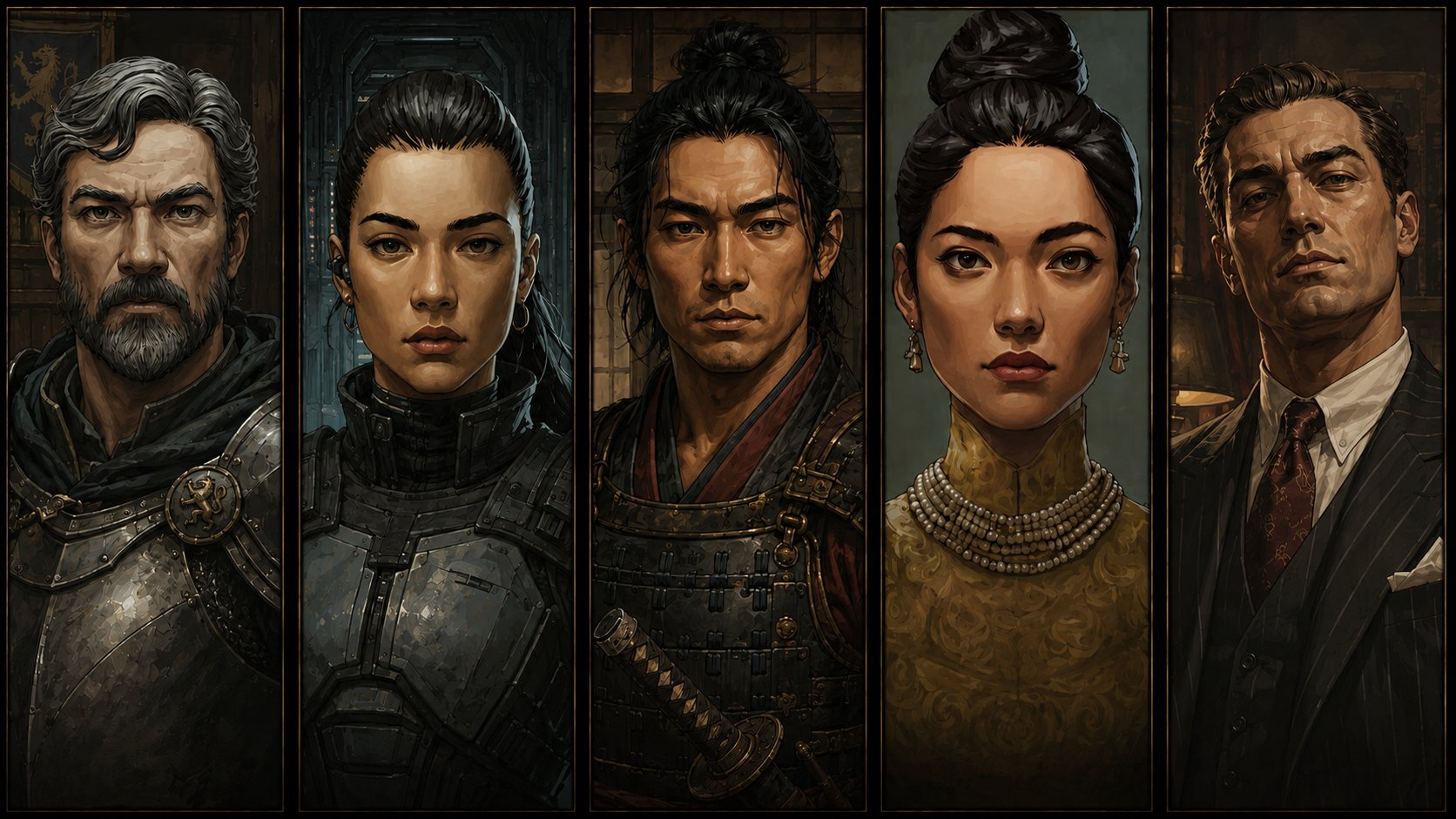 Characters from different Scrollpaths worlds